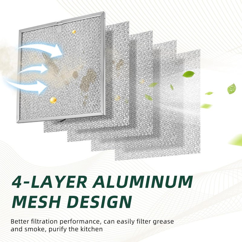 Fetechmate S99010316 99010316 Range Hood Grease Filter 11-1/4" x 11-3/4" Fit for Br-oan Nu-tone Ken-more Stove by Replaces 990721400A, 990721400, WA65AF, NTK7450000-2 PACK - Image 4